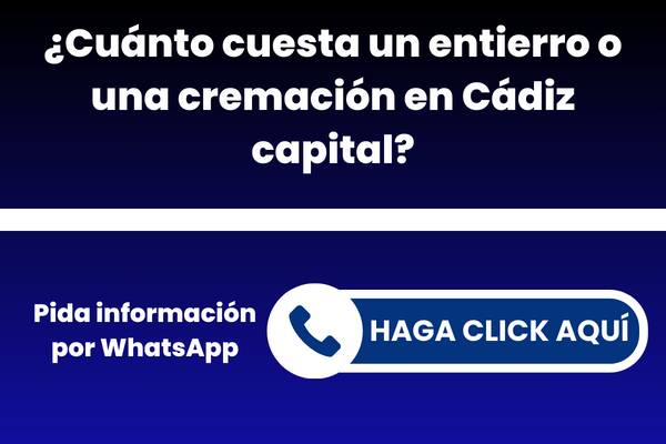 ¿Cuánto cuesta un entierro o una cremación en Cádiz capital?