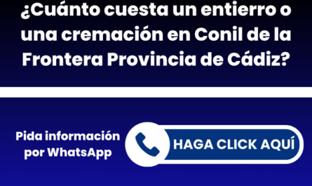 ¿Cuánto cuesta un entierro o una cremación en Conil de la Frontera Provincia de Cádiz?