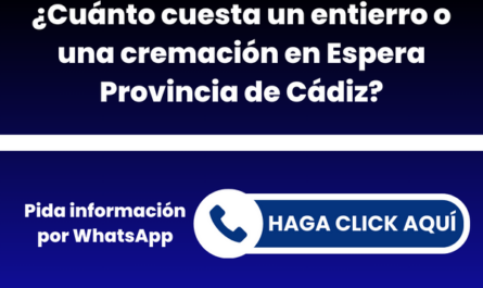 ¿Cuánto cuesta un entierro o una cremación en Espera Provincia de Cádiz?