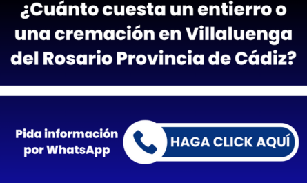 ¿Cuánto cuesta un entierro o una cremación en Villaluenga del Rosario Provincia de Cádiz?